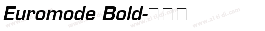 Euromode Bold字体转换